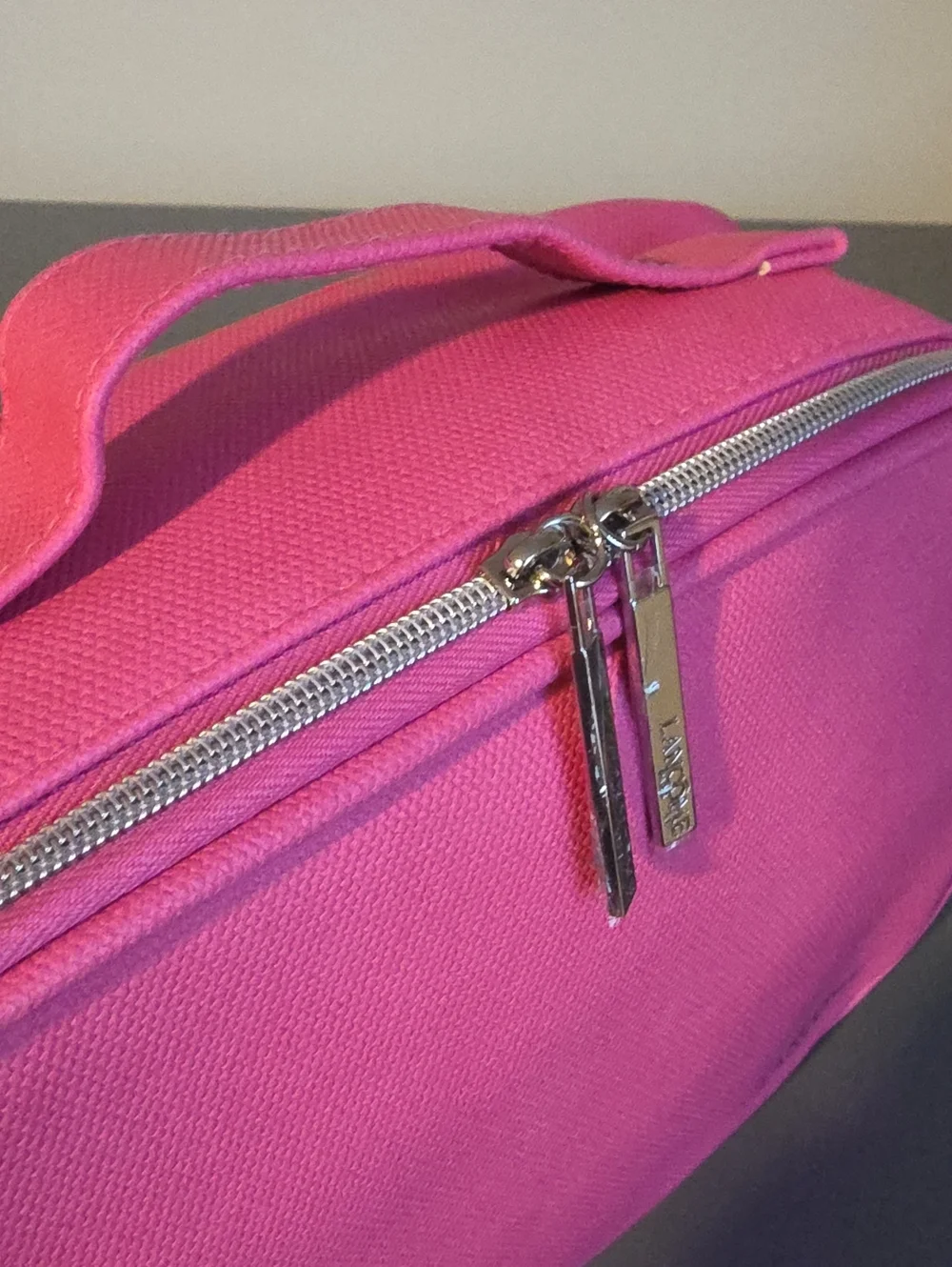 LANCOME NWOT Pink Travel Cosmetic Bag